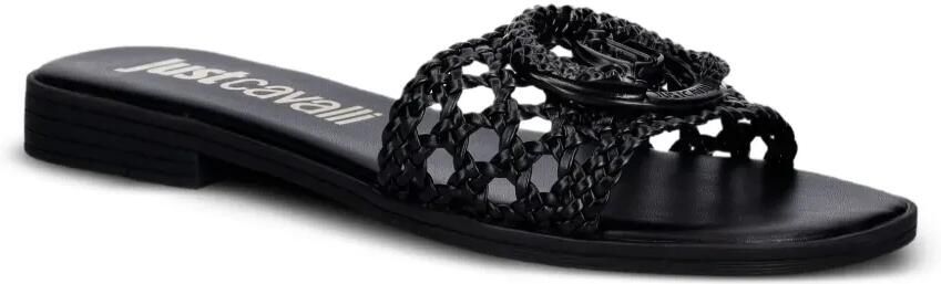 Just Cavalli Geweven sandalen met logoplakkaat Zwart - Foto 5