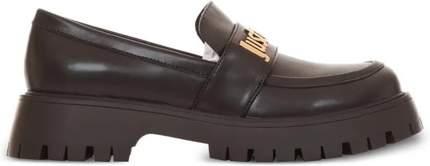 Just Cavalli Loafers met chunky zool en metalen logo Zwart