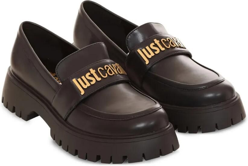 Just Cavalli Loafers met chunky zool en metalen logo Zwart - Foto 2