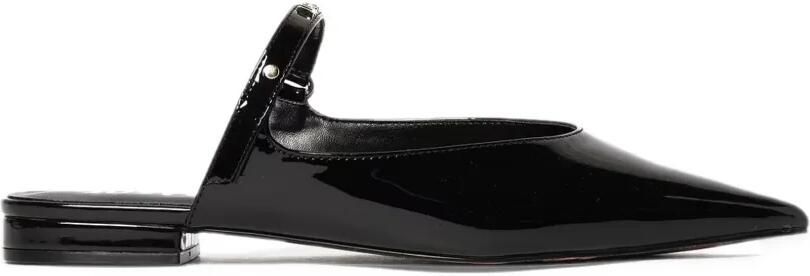 Just Cavalli logo-plaque patent mules Zwart