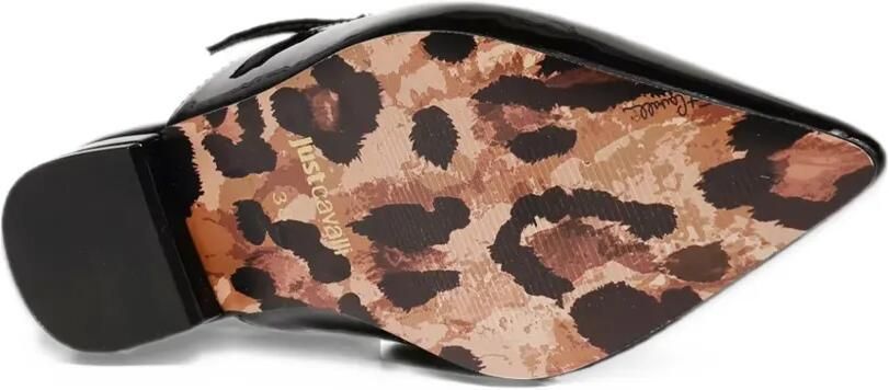 Just Cavalli logo-plaque patent mules Zwart - Foto 4