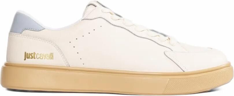 Just Cavalli logo-print panelled sneakers Wit