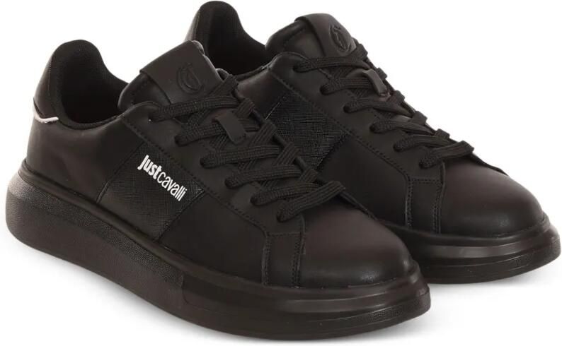 Just Cavalli logo-print panelled sneakers Zwart - Foto 3