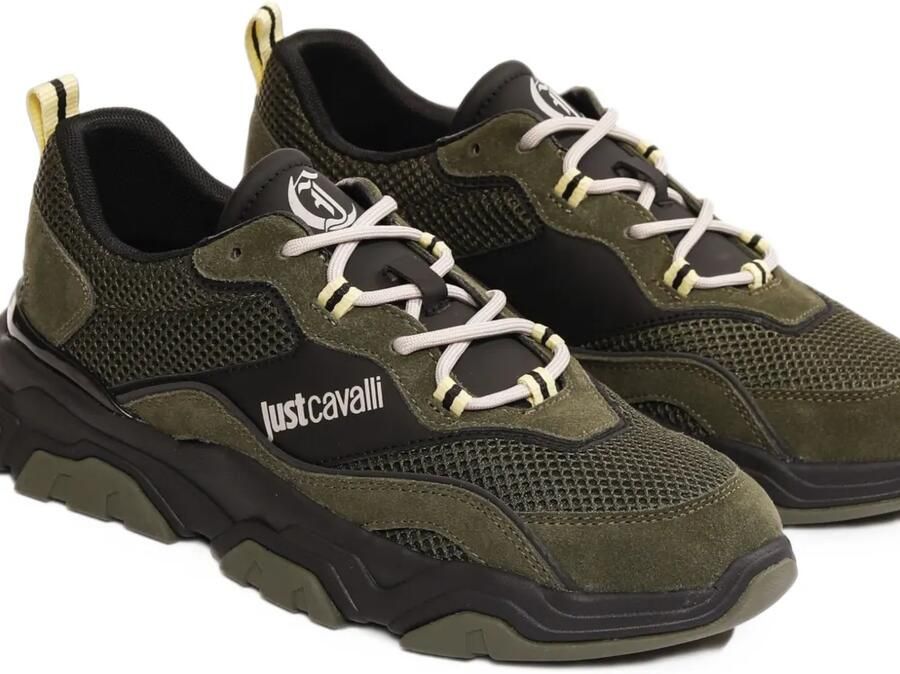 Just Cavalli mesh panelled sneakers Groen - Foto 2