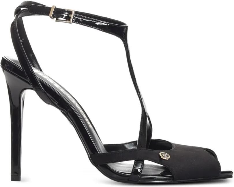 Just Cavalli Sandalen met open neus en hak Zwart