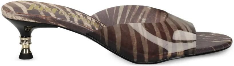 Just Cavalli Sandalen met zebraprint Bruin