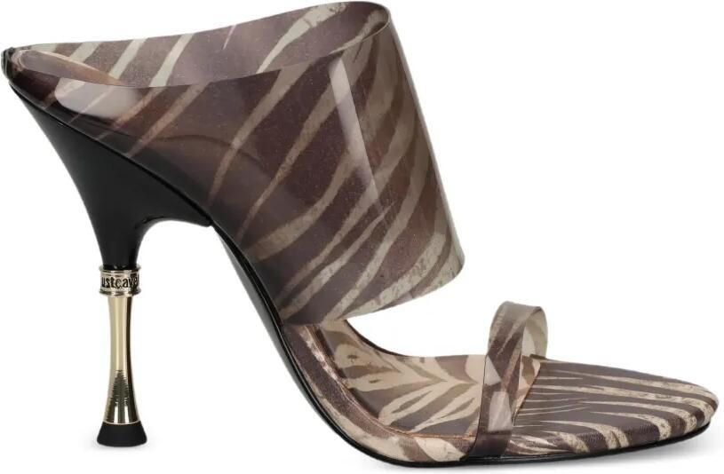 Just Cavalli Sandalen met zebraprint Bruin