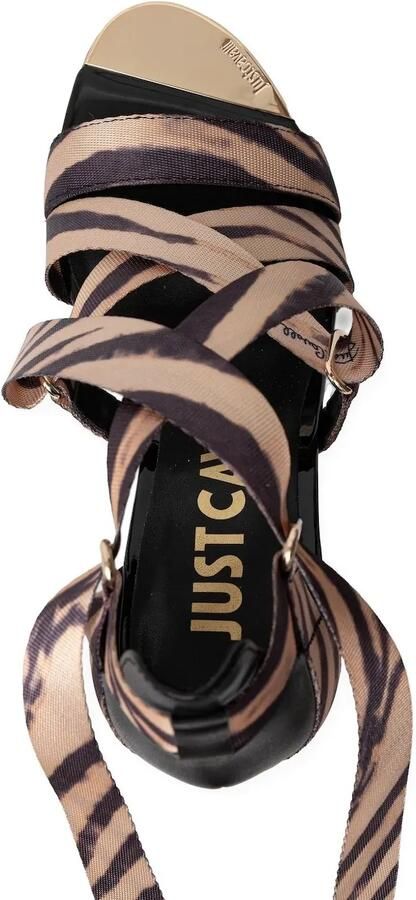 Just Cavalli Sandalen met zebraprint en strik Beige - Foto 2