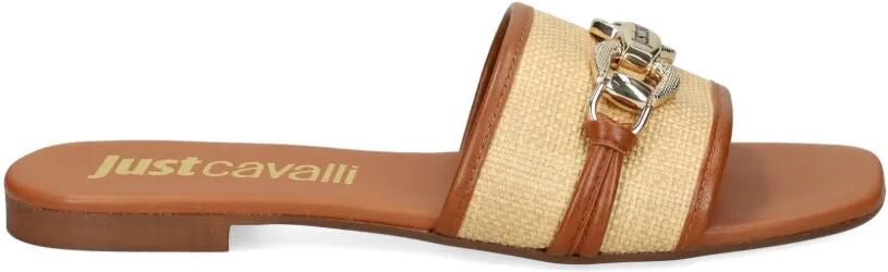 Just Cavalli Sandalen verfraaid met ketting Beige