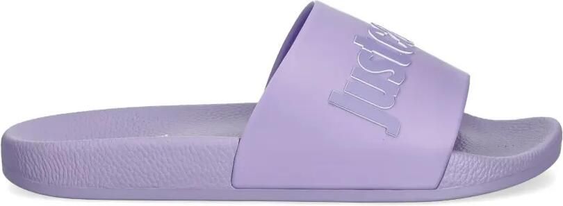 Just Cavalli Slippers met logo-reliëf Paars