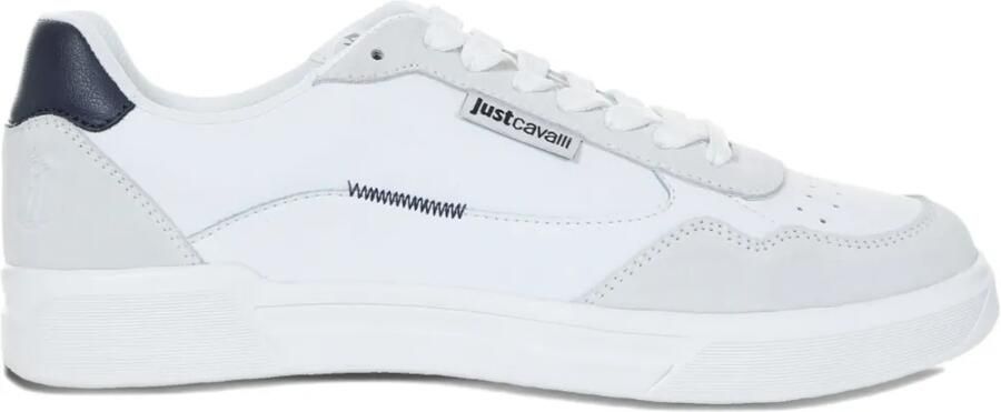 Just Cavalli Sneakers met leren vlak Wit