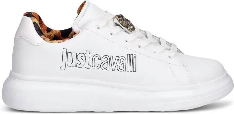 Just Cavalli Sneakers met logoplakkaat Wit