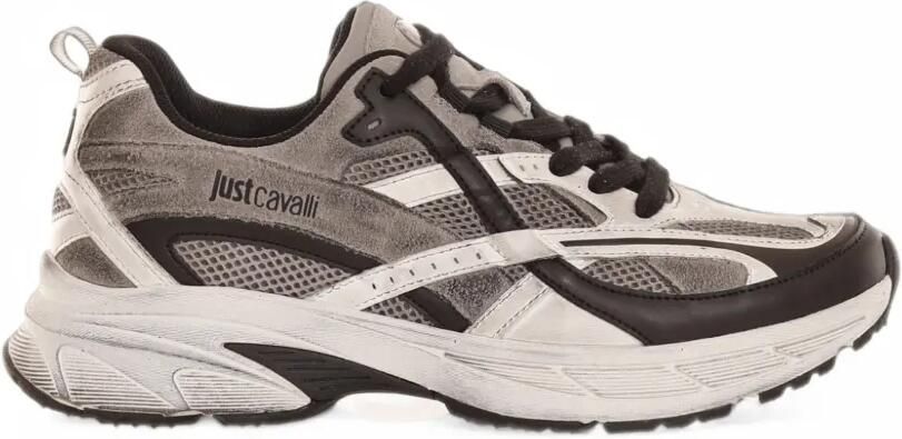 Just Cavalli Sneakers met mesh vlakken Grijs