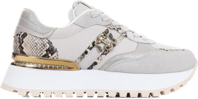 Just Cavalli Sneakers met plateauzool en logodetail Beige