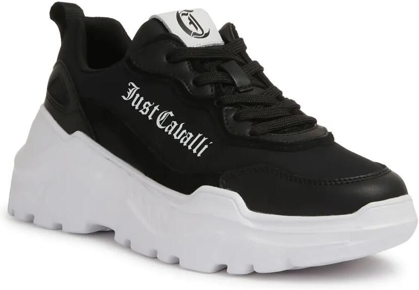 Just Cavalli Sneakers met vlakken en logoprint Zwart - Foto 3