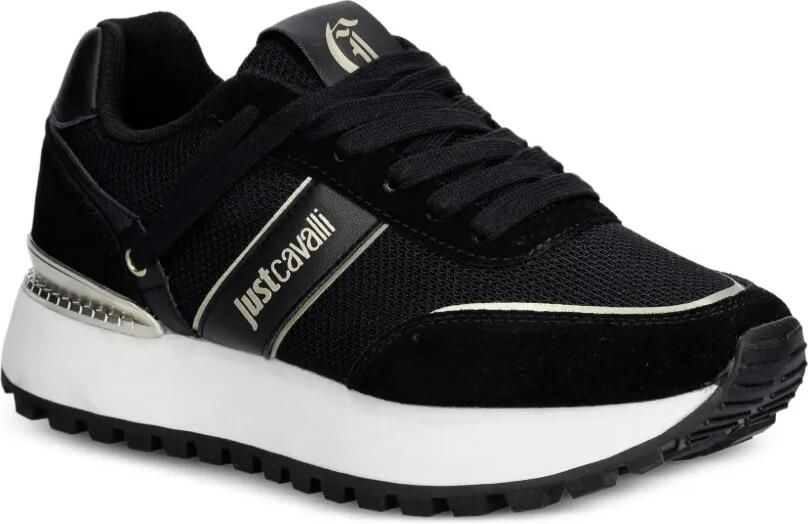 Just Cavalli Sneakers met vlakken en logoprint Zwart - Foto 3