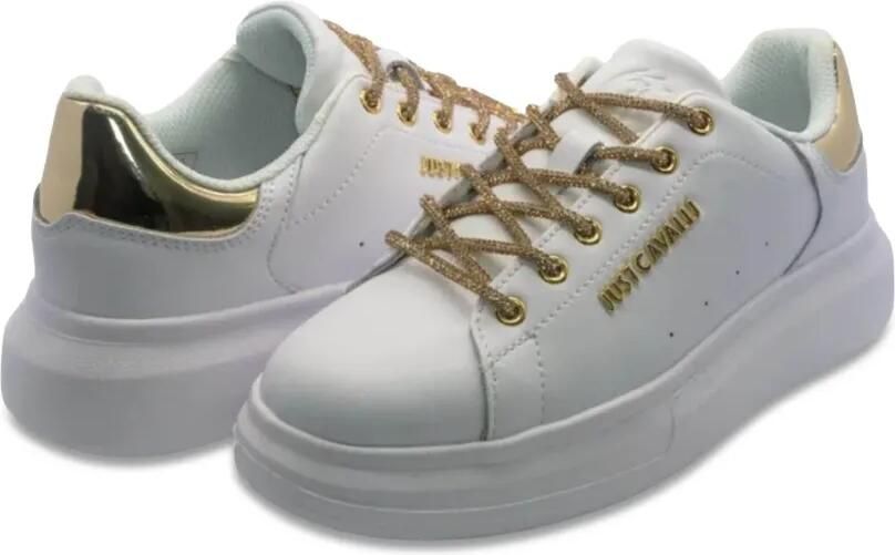 Just Cavalli Ursa leren sneakers Wit - Foto 2
