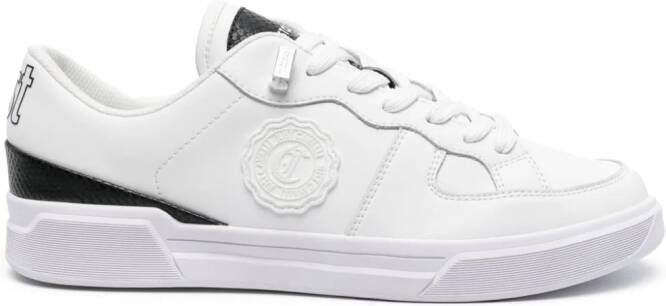 Just Cavalli Leren sneakers met logopatch Wit