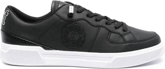 Just Cavalli Leren sneakers met logopatch Zwart