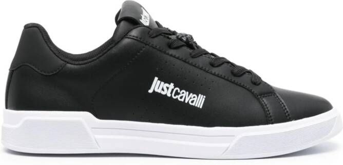 Just Cavalli Leren sneakers Zwart