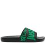 Just Cavalli Slippers met logo-reliëf Zwart - Thumbnail 1