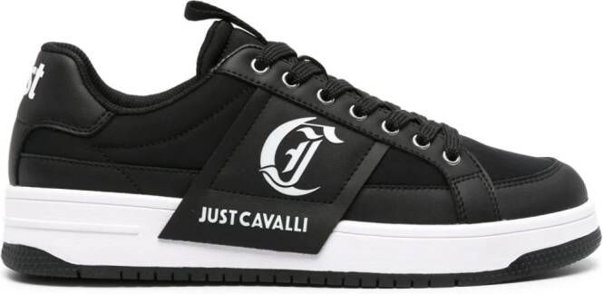 Just Cavalli Sneakers met logo-reliëf met vlakken Zwart