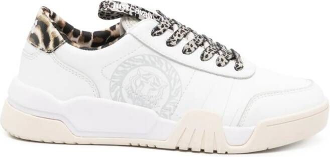 Just Cavalli Tiger Head low-top sneakers Wit