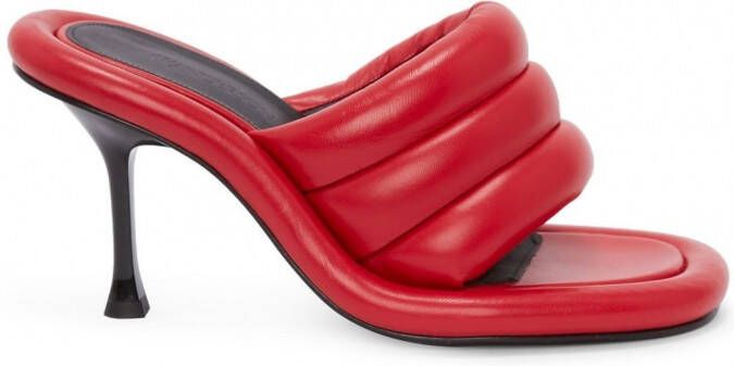 JW Anderson Bumper Tubular gewatteerde sandalen Rood