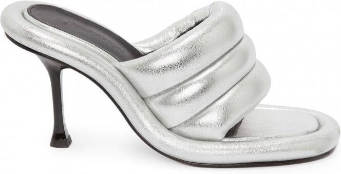 JW Anderson Bumper Tubular gewatteerde sandalen Zilver