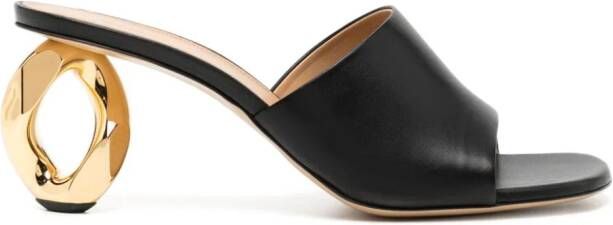 JW Anderson Chain Heel leren muiltjes Zwart