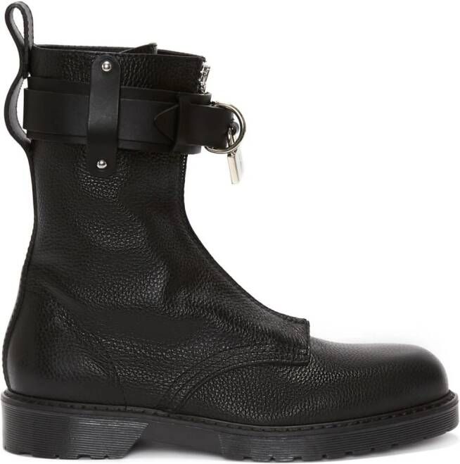 JW Anderson Combat boots met hangslot Zwart