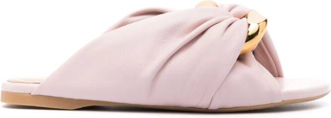 JW Anderson Corner leren muiltjes Roze