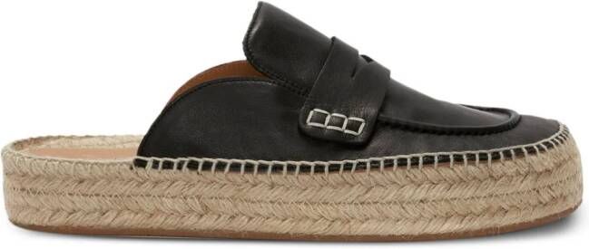 JW Anderson Muiltjes met raffia zool Zwart