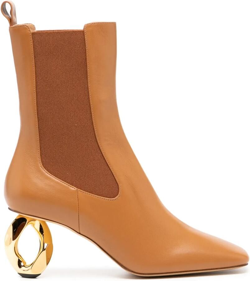 JW Anderson 65 mm laarzen met hak en ketting Bruin
