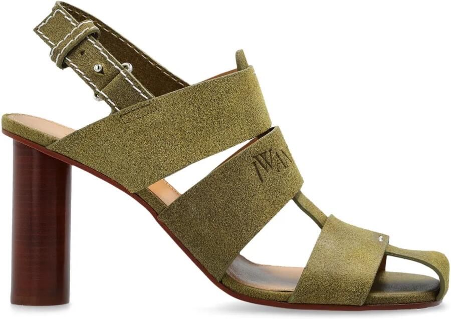 JW Anderson 95 mm suède sandalen Groen