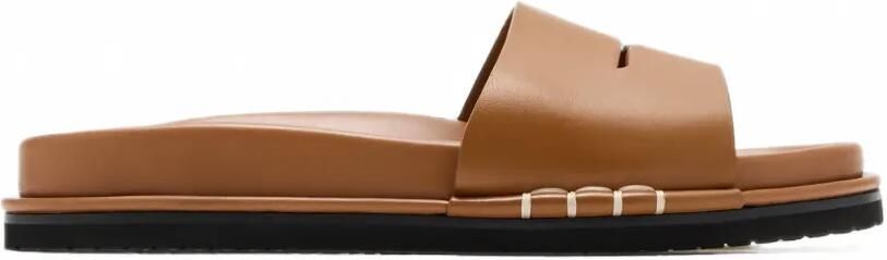 JW Anderson Fussbett leren slippers Bruin