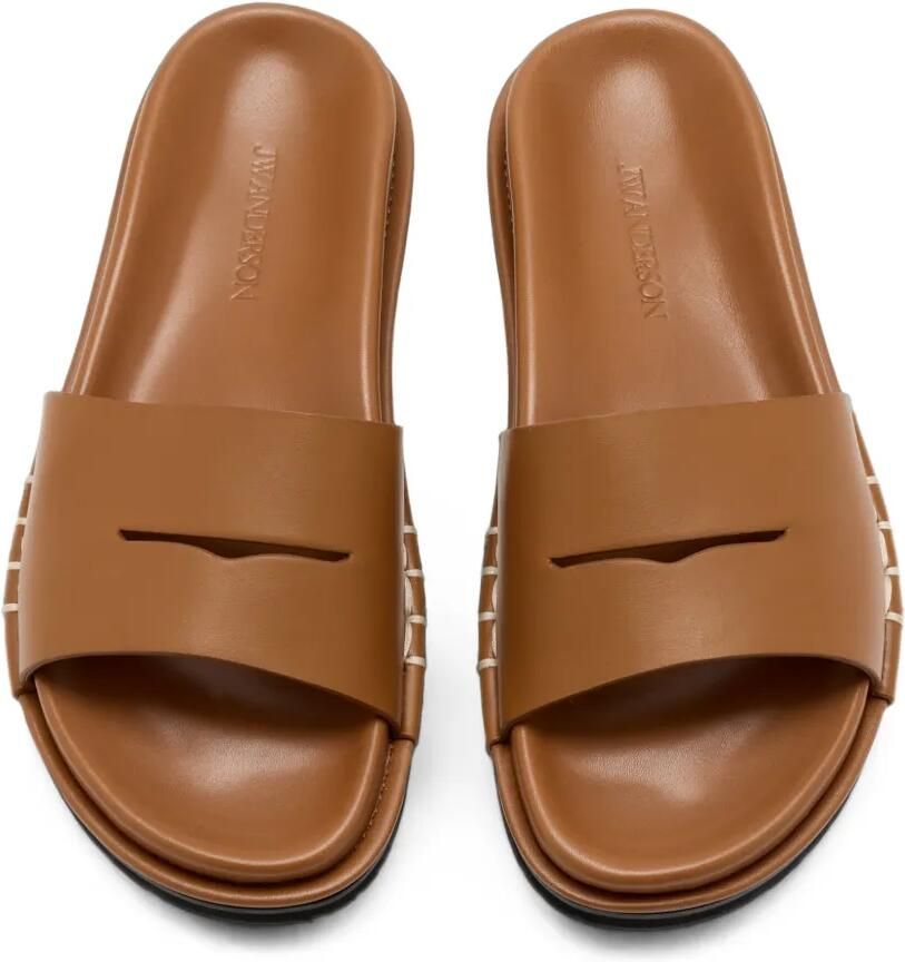 JW Anderson Fussbett leren slippers Bruin - Foto 2