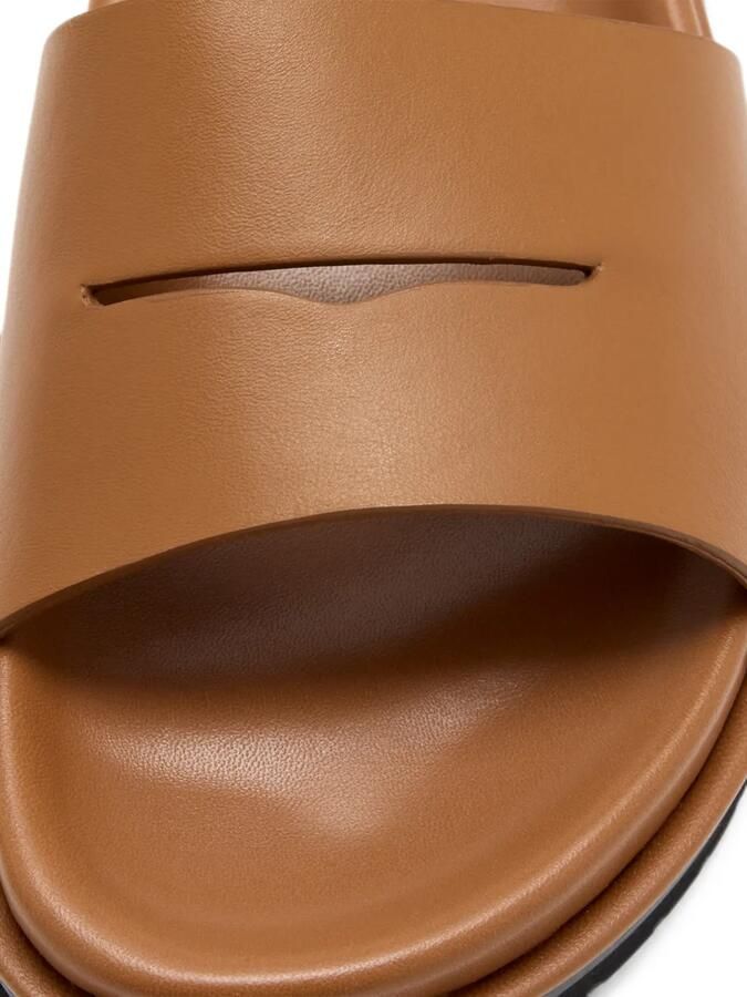 JW Anderson Fussbett leren slippers Bruin - Foto 3
