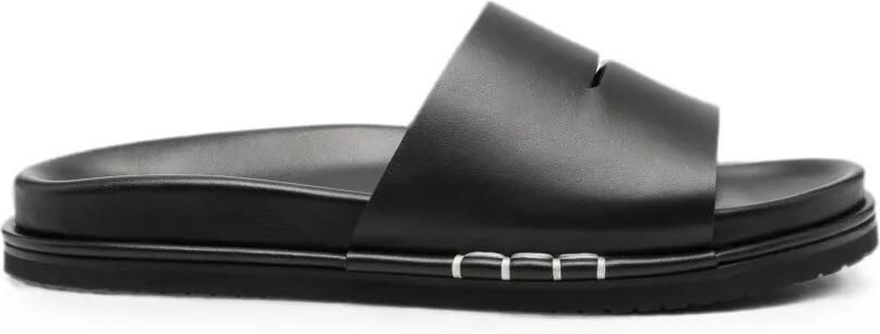 JW Anderson Fussbett leren slippers Zwart