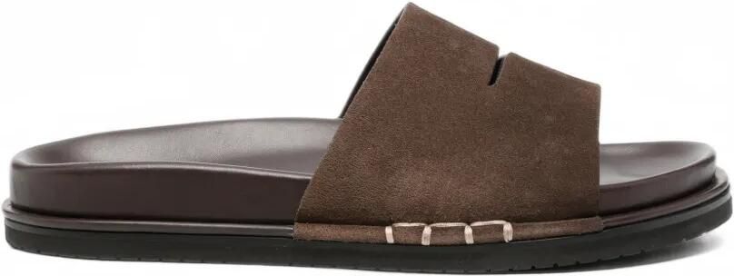 JW Anderson fussbett loafers suede slides Bruin