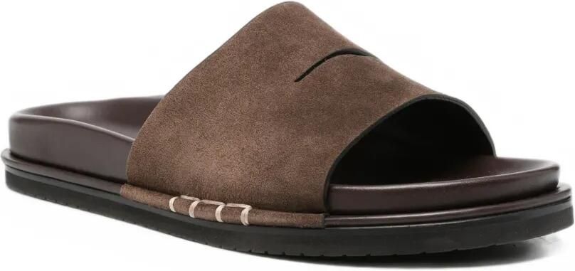 JW Anderson fussbett loafers suede slides Bruin - Foto 4