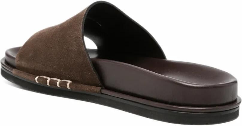 JW Anderson fussbett loafers suede slides Bruin - Foto 2