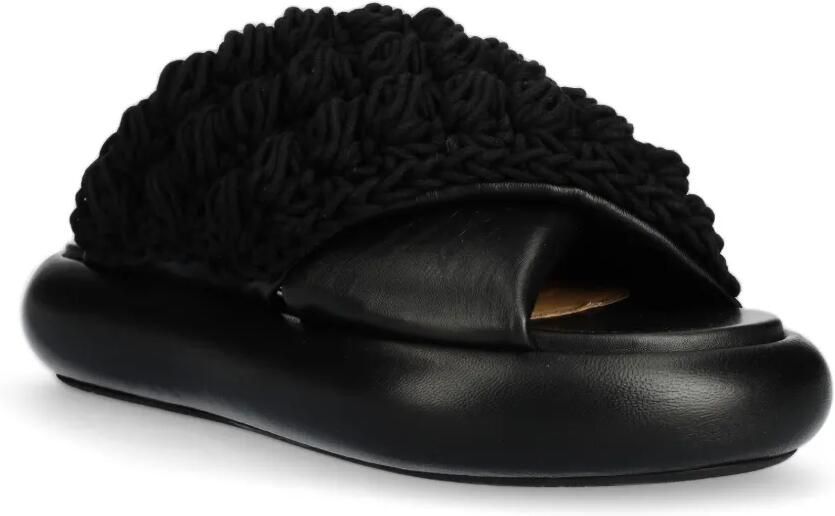 JW Anderson Gehaakte Twister slippers Zwart - Foto 3