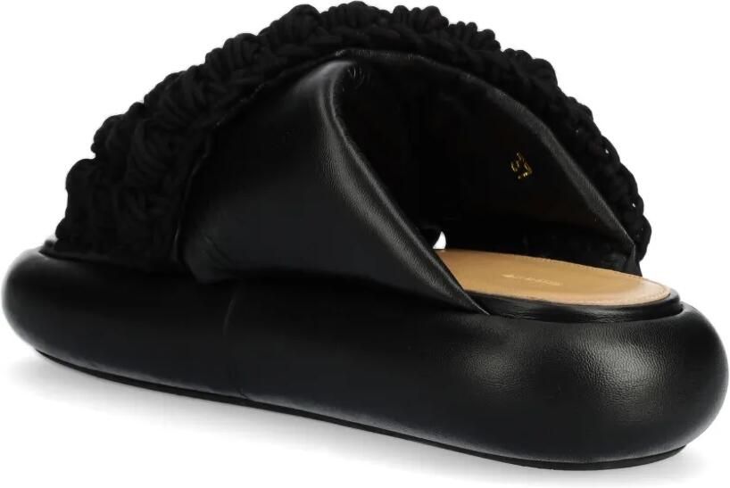 JW Anderson Gehaakte Twister slippers Zwart - Foto 2