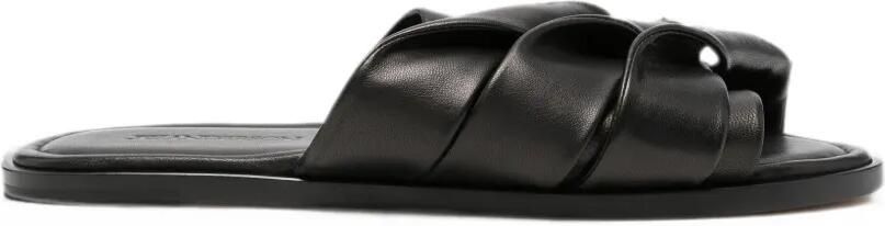 JW Anderson Gewatteerde sandalen met kruisbandjes Zwart