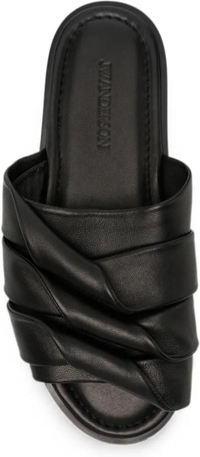 JW Anderson Gewatteerde sandalen met kruisbandjes Zwart - Foto 2