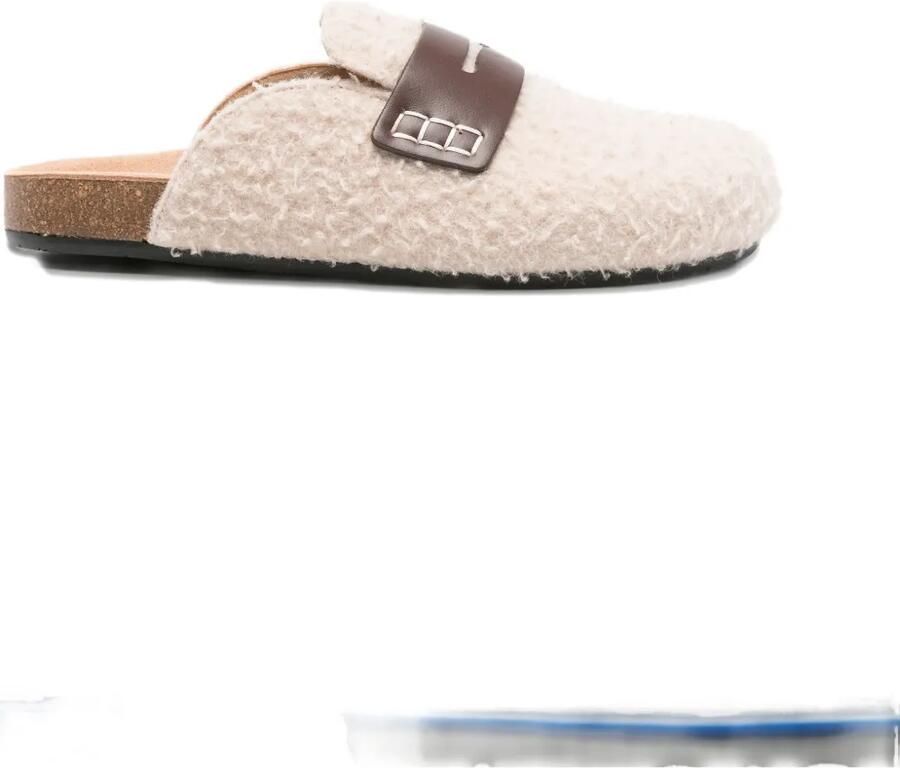 JW Anderson Lammy muiltjes met leren detail Beige