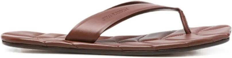 JW Anderson Leren slippers Bruin