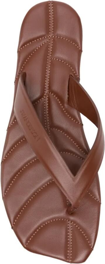 JW Anderson Leren slippers Bruin - Foto 2