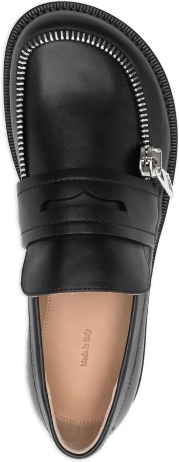 JW Anderson Loafers met ritsdetail Zwart - Foto 4